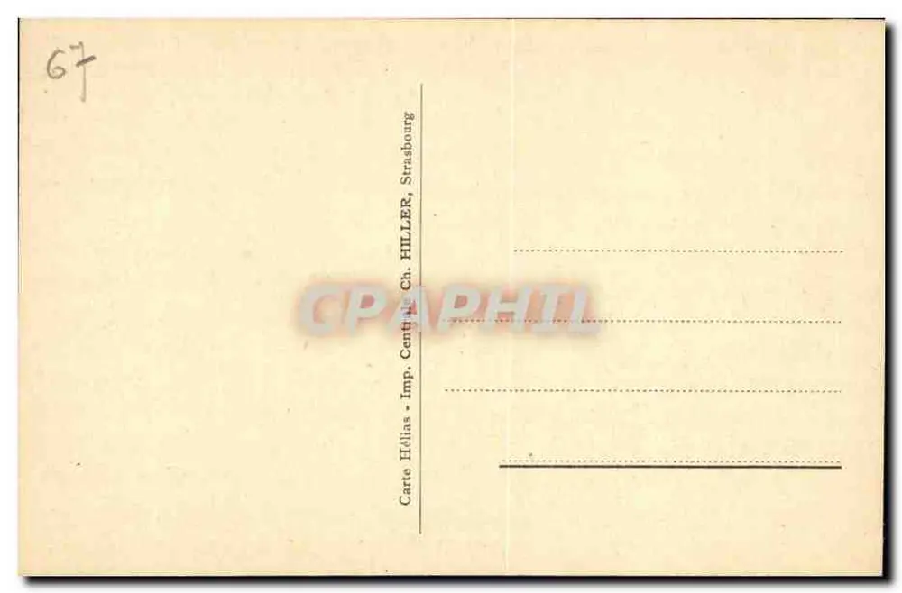 Estrasburgo — Monumento Kléber — editor Ch. Hélias - Verso