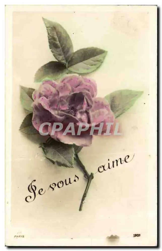 Violette Rose — 'Je vous aime' — Paris, 1907 - Vorderseite