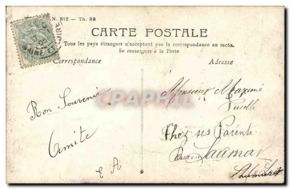 L D' HORVILLY — Portrait einer Tänzerin — Stebbing Paris - Rückseite
