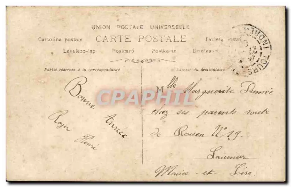 Junge Frau mit Blumenkrone — Studiofoto — Paul Ricotti, Paris, Nr. 1374 - Rückseite