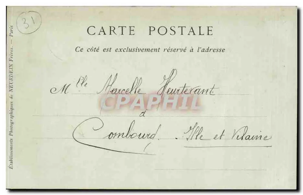 Toulouse — Die Insel des Botanischen Gartens, die Fußbrücken — Verlag ND Phot - Rückseite