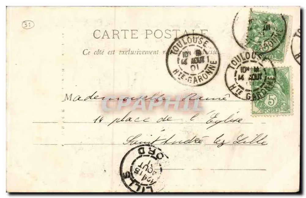 Toulouse - Facha da Hôtel de Pierre — Editor: L'Album de Toulouse, Imp. Fory - Verso