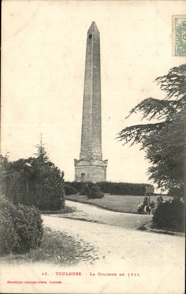 Toulouse - La Colonna del 1814 — Fototipia Labouche Frères, Toulouse, n°42 - Recto