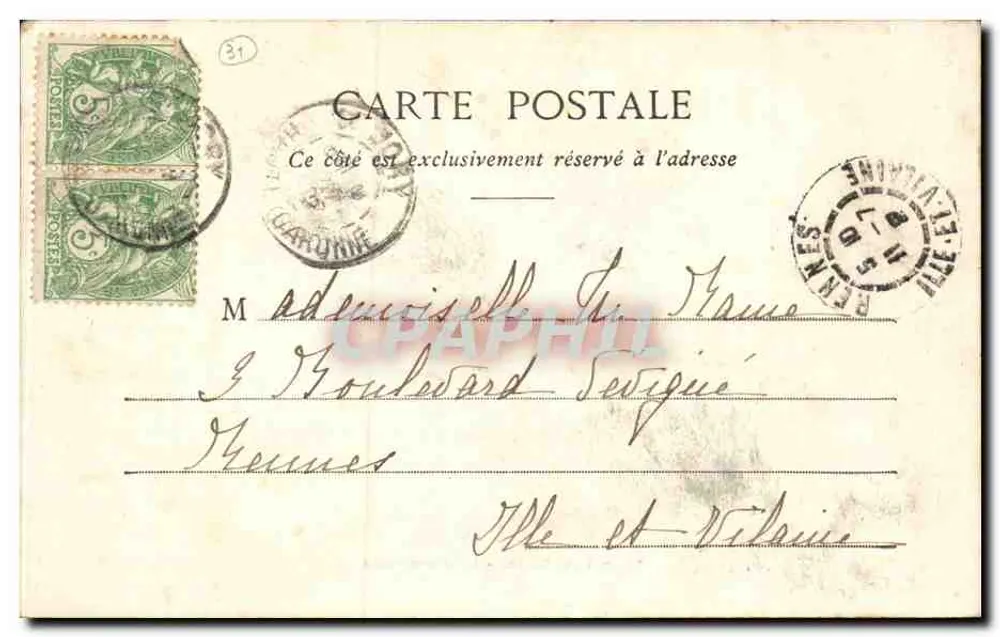 Toulouse - O Observatório — editor Léon Léon, n°71 - Verso