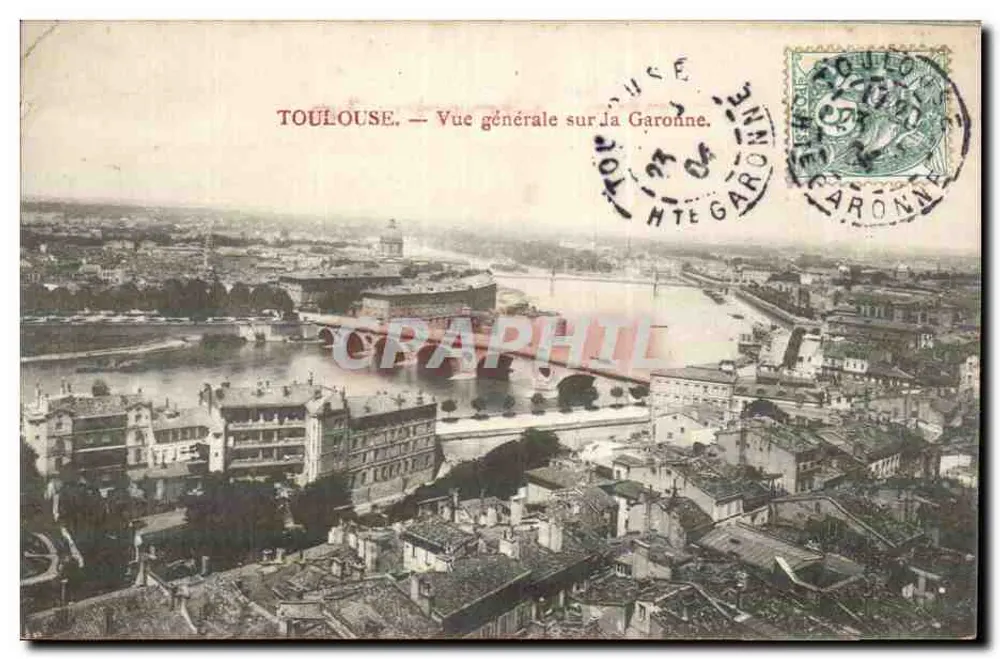 Toulouse — Allgemeiner Blick über die Garonne — Unbekannter Verlag - Vorderseite