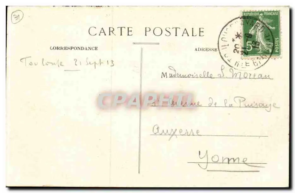 Toulouse — Panoramablick auf die Garonne — Verlag Béchel, Nr. 32 - Rückseite