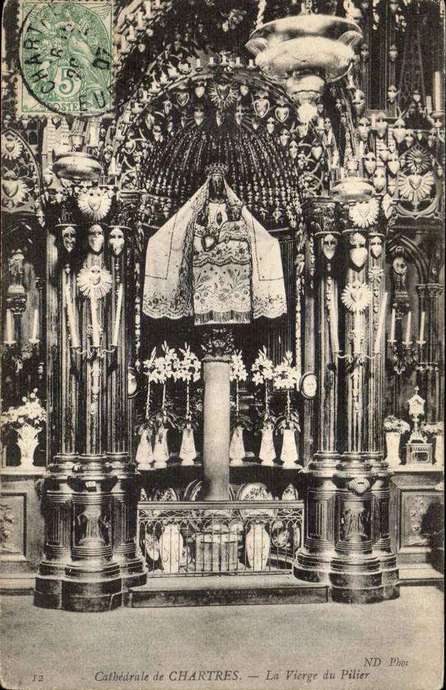 Cathédrale de CHARTRES — La Vierge du Pilier — ND Phor - Recto