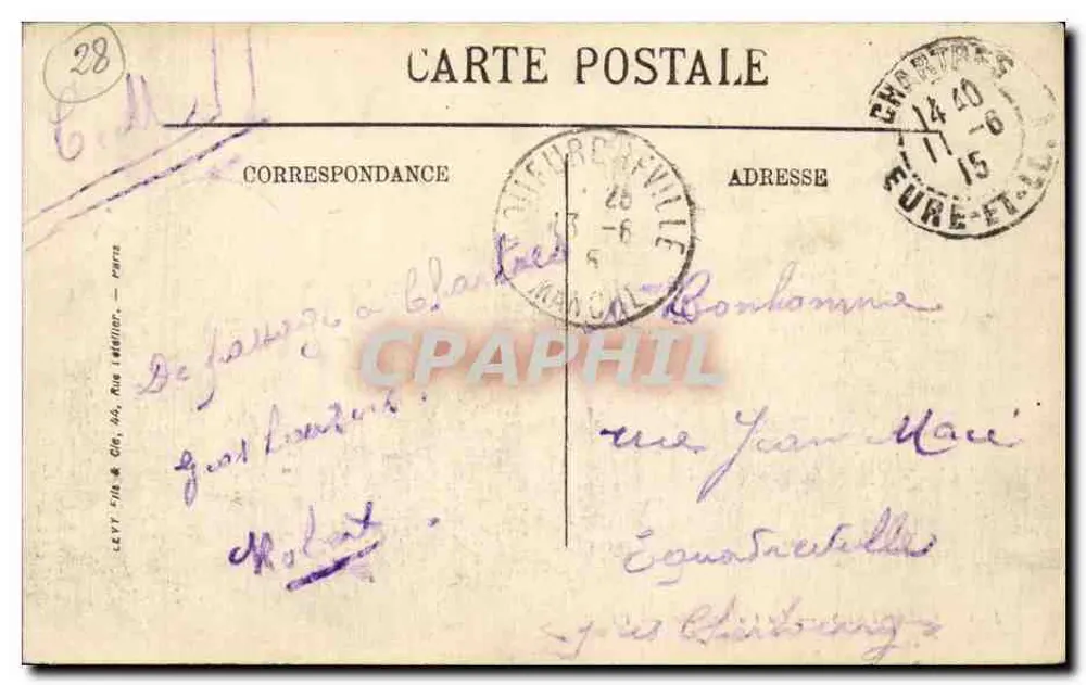Chartres — A Catedral — LL. — n°196 - Verso