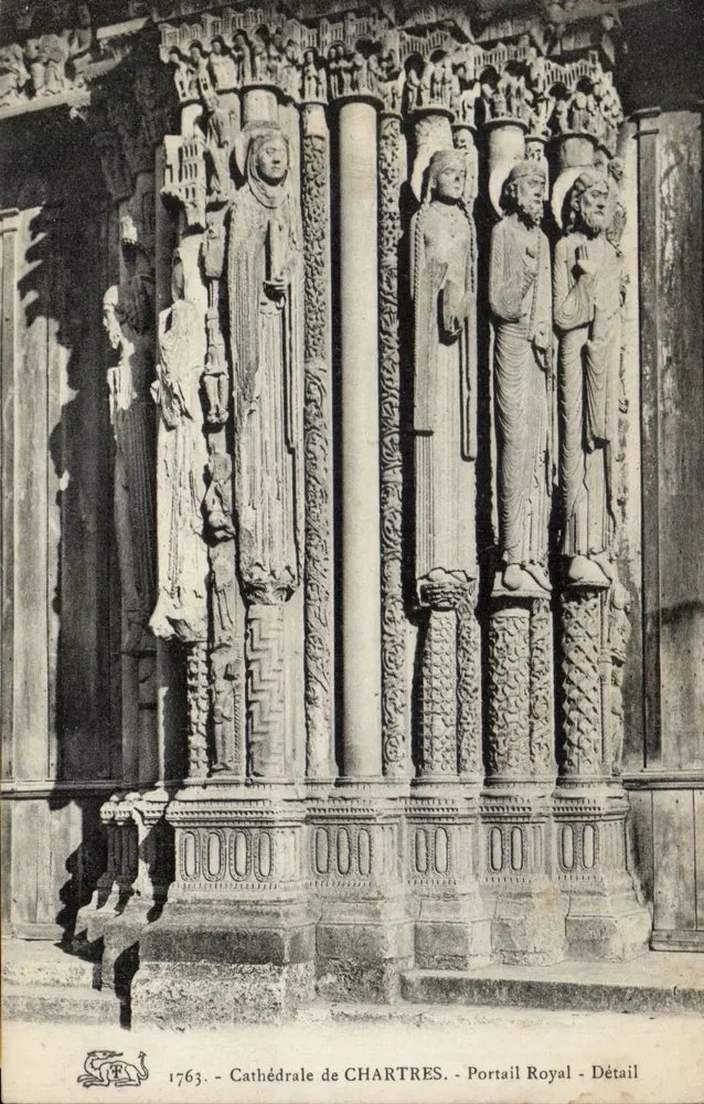 Kathedrale von CHARTRES — Königstür — Detail - Vorderseite