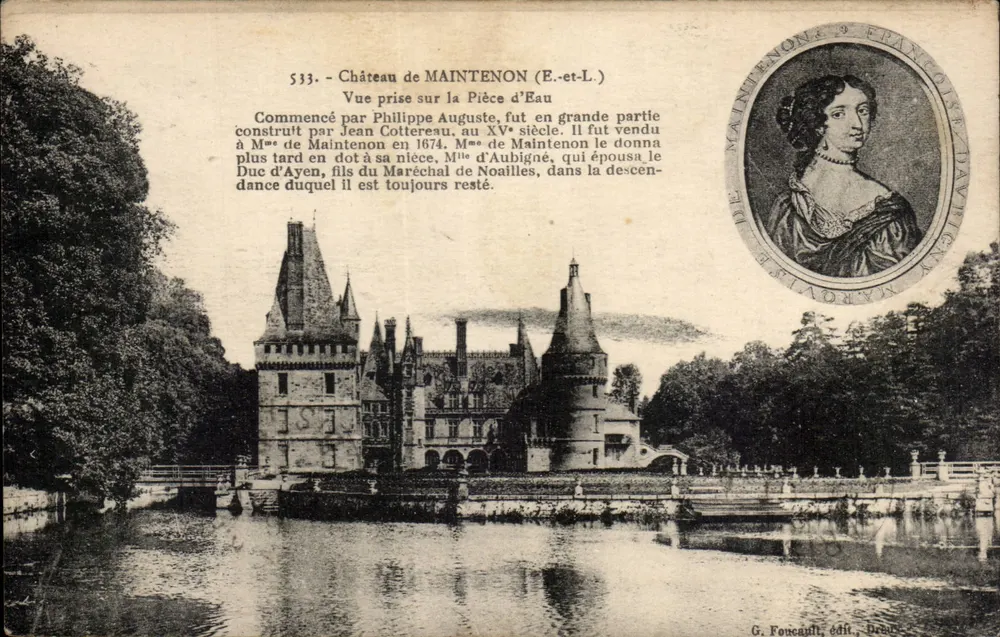 Château de Maintenon (E-et-L.) — Blick von der Pièce d'Eau — G. Foncault, Verlag Dreux - Vorderseite