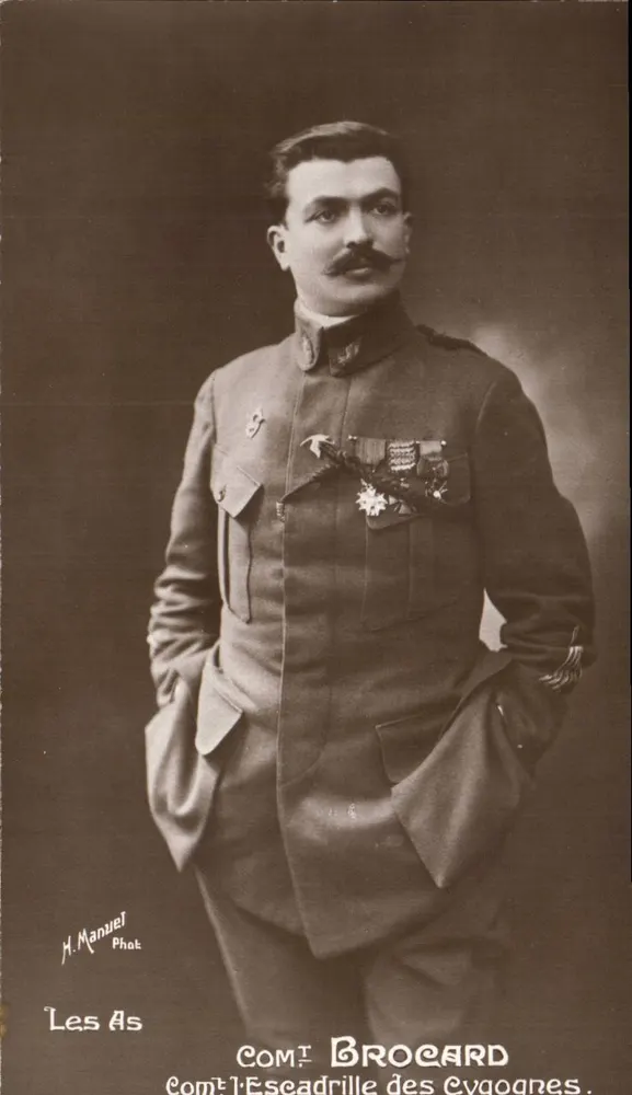 Graf Brocard — Escadrille des Cyoqognes — H. Manuel Phot, Les As - Vorderseite