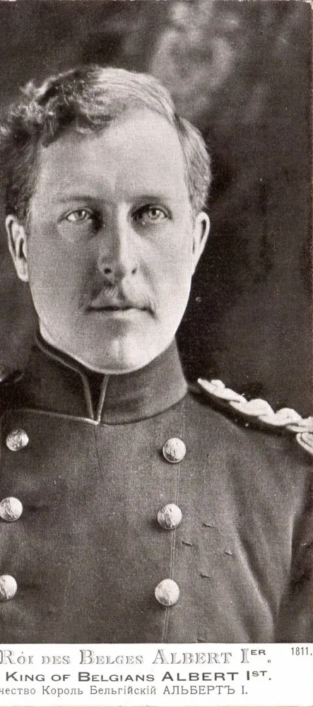 Albert Ier, Rei dos Belgas — retrato militar — Edição Patriótica, Paris - Frente