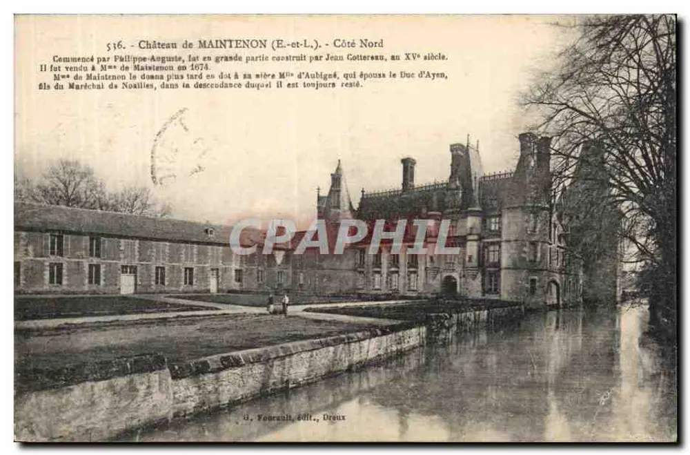 Castelo de Maintenon (E.-et-L.) — Lado Norte — Editor: Fournail, Editor, Dreux - Frente
