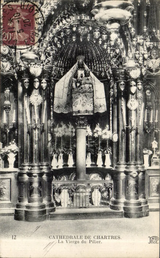 Catedral de Chartres — A Virgem do Pilar — Neurolin Frères, n°12 - Frente