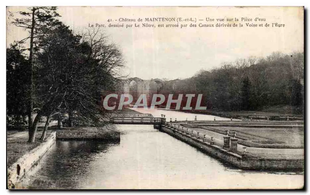 Schloss Maintenon (E.-et-L.) — Ansicht der Wasserstelle — Verlag G. Foucault - Vorderseite