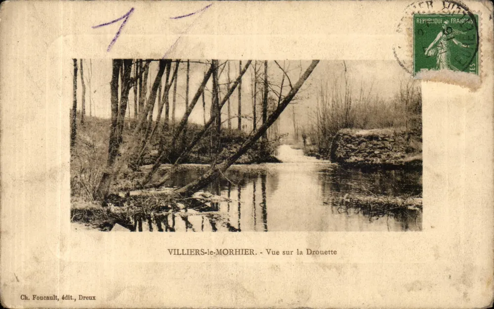 Villiers-le-Morhier — Blick auf die Drouette — Ch. Foucault, Verlag, Dreux - Vorderseite