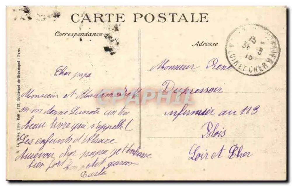 Ruínas de Sommeilles — 1914-15 — Editor E. La Dufey, 36ª Série - Verso