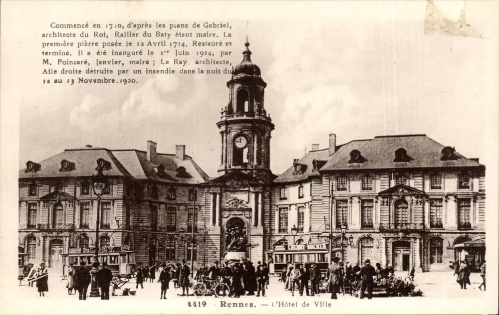 Rennes — O Hotel de Ville — editor Laurent Nécelliènza, n° 4419 - Frente