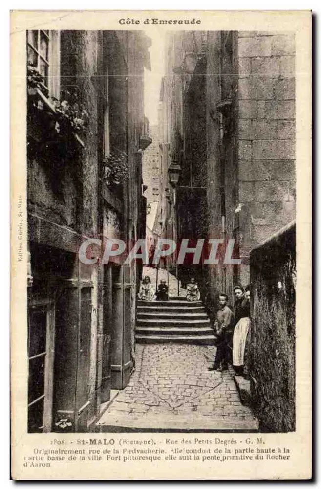 St-Malo - Costa da Esmeralda - Rue des Petits Degrés - G. M. - Frente