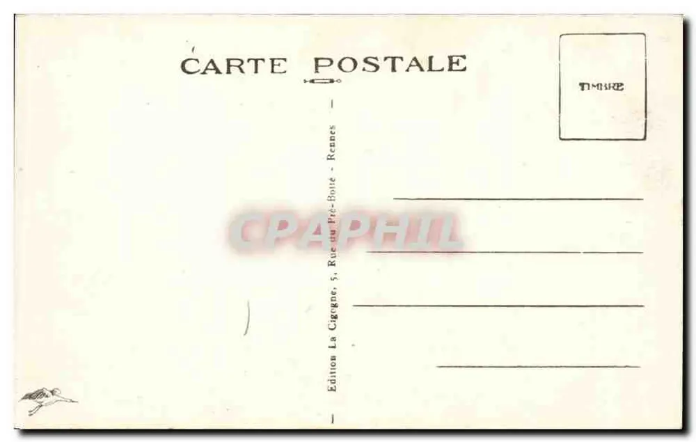 Rennes — Caserne de Guînes — Editor La Cigogne, Rennes - Verso