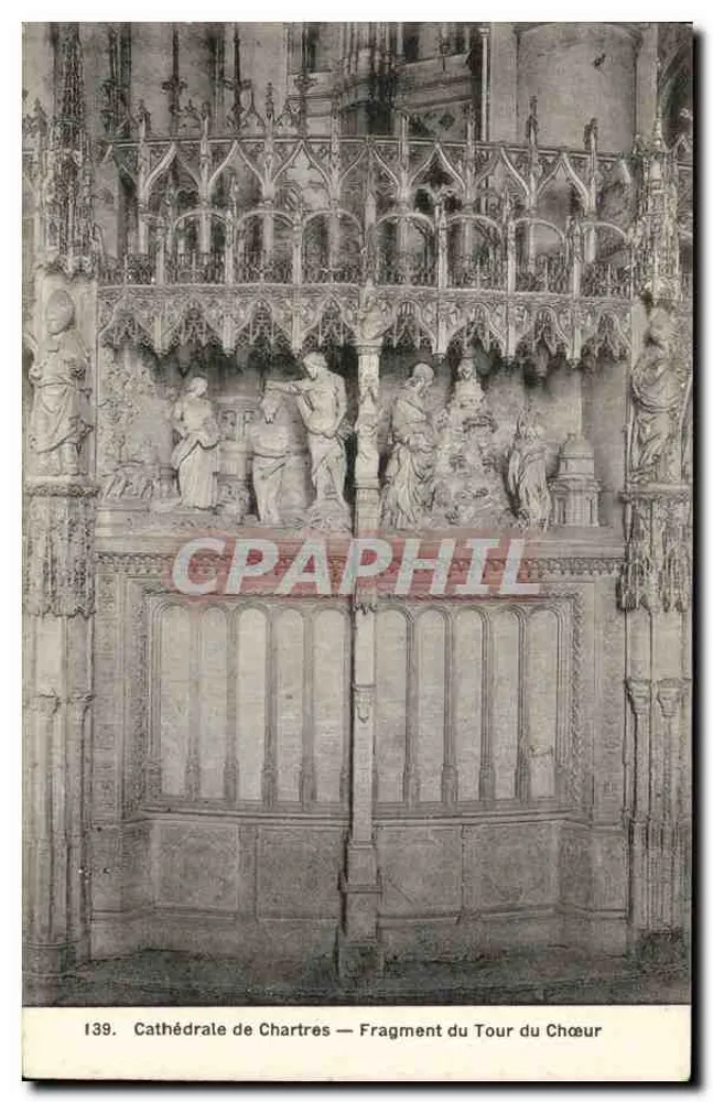 Kathedrale von Chartres — Fragment des Chorumschlags — n°139 - Vorderseite