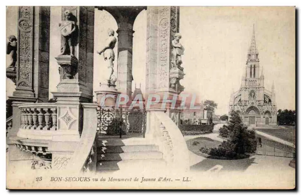 Bonsecours visto do Monumento de Joana d'Arc — LL. — Série Hauteine 98 - Frente