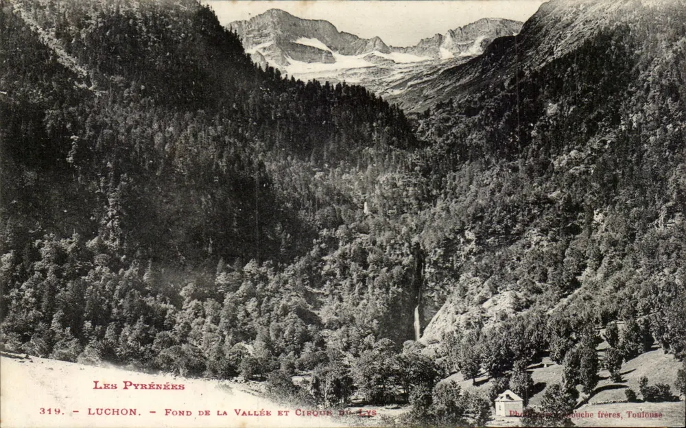 Luchon — Grund der Schlucht und Cirque du Lys — Die Pyrenäen — Fotografen Labouche frères, Toulouse - Vorderseite