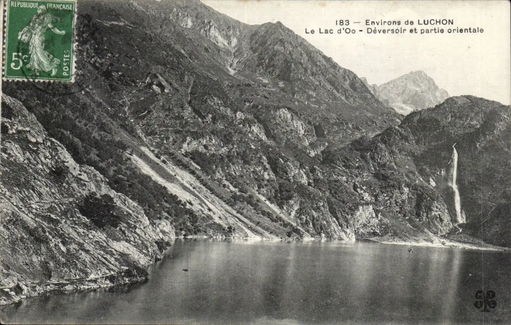 See Oo — Spillway und östlicher Teil — Umgebung von LUCHON — Verlag CP 183 - Vorderseite