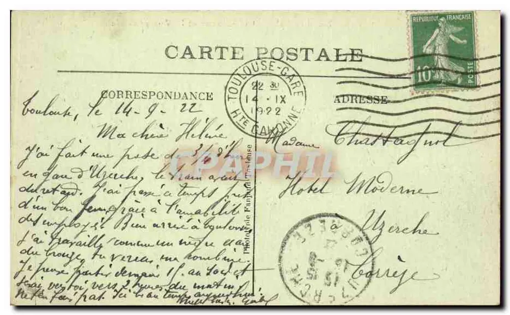 Toulouse — Die Garonne und die Allgemeine Aussicht — Antike Ansichtskarte Nr. 32 - Rückseite