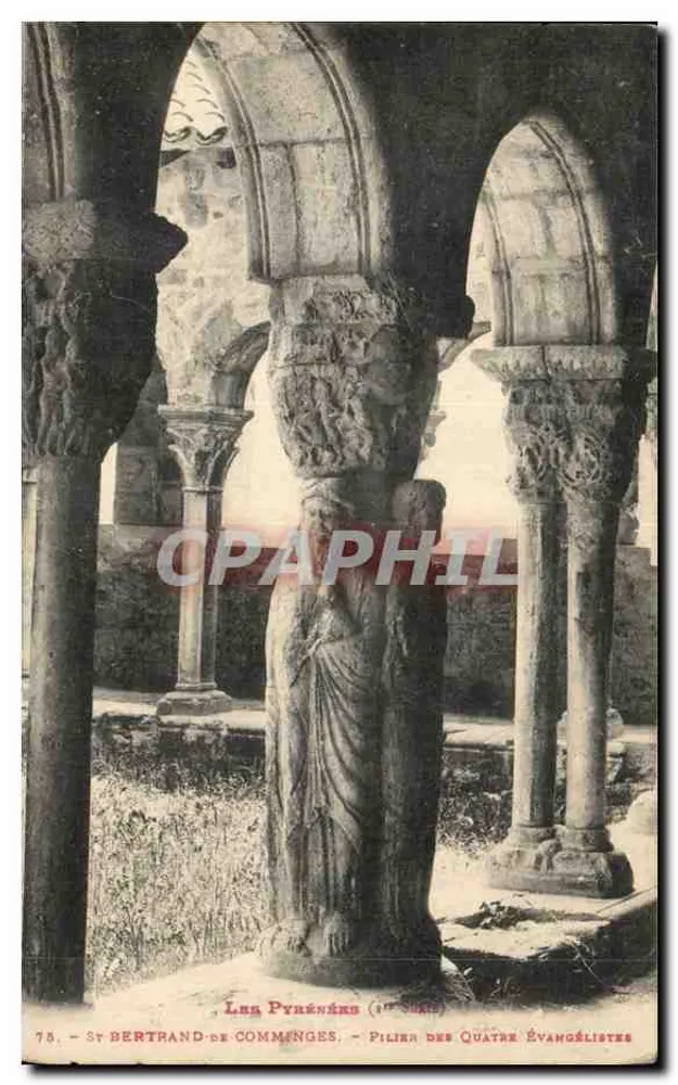 St-Bertrand-de-Comminges — Säulen der vier Evangelisten — Die Pyrenäen (1. Serie) - Vorderseite