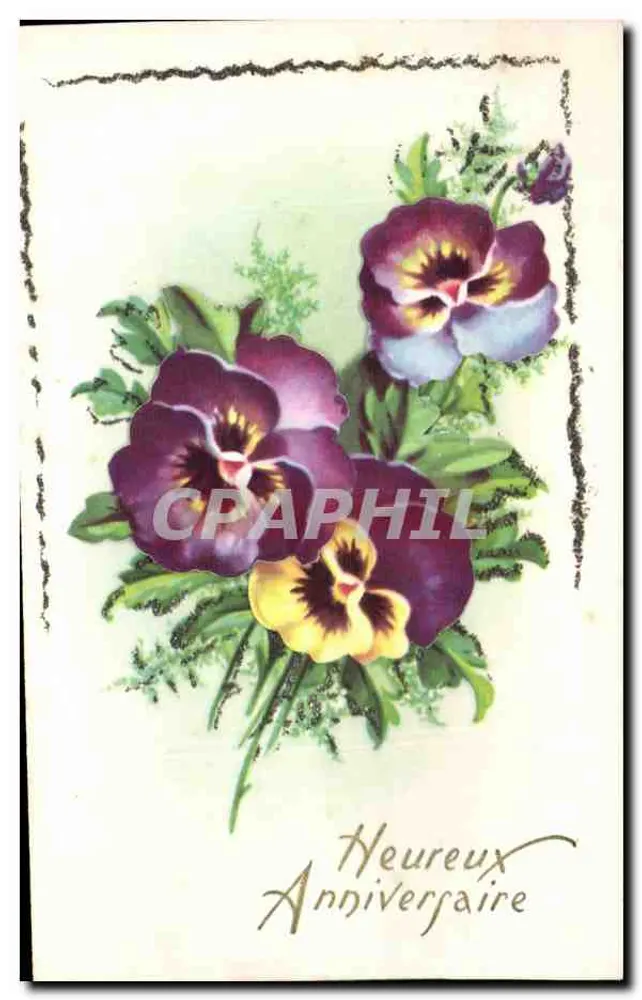 Veilchenblüten — Geburtstag — Verlag MAUT 668 - Vorderseite