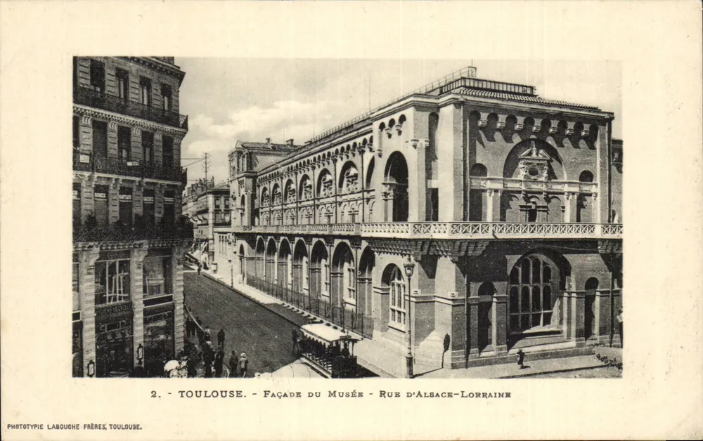 Toulouse - Facha de Museo - Rue d'Alsace-Lorraine — Phototypie Labouche Frères, Toulouse - Anverso