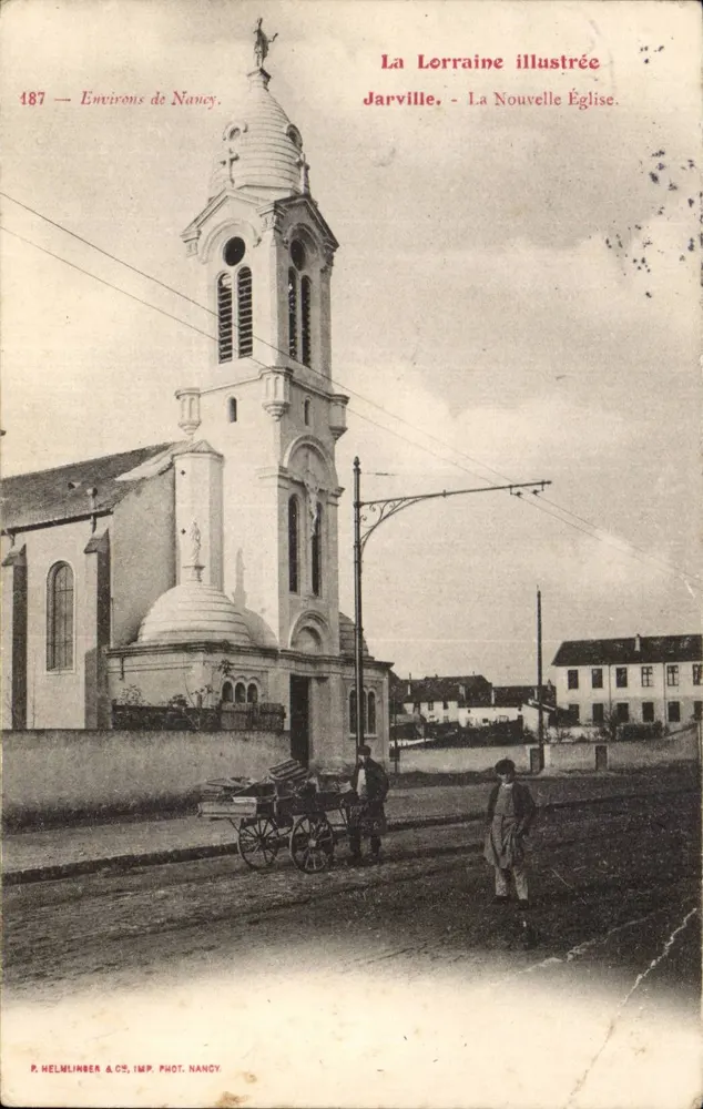 Jarville - Die Neue Kirche — Umgebung von Nancy — Verlag P. HELMLIMBER & CO. n°187 - Vorderseite
