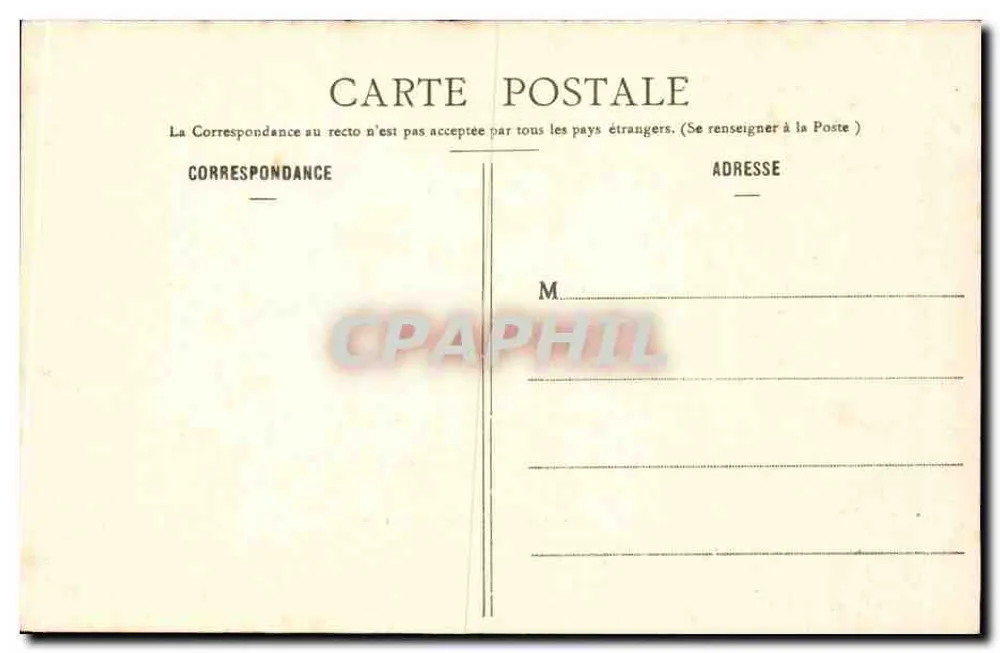 Nancy — Palácio da Academia — Fototipo A. Berberet & Cie, Nancy - Verso