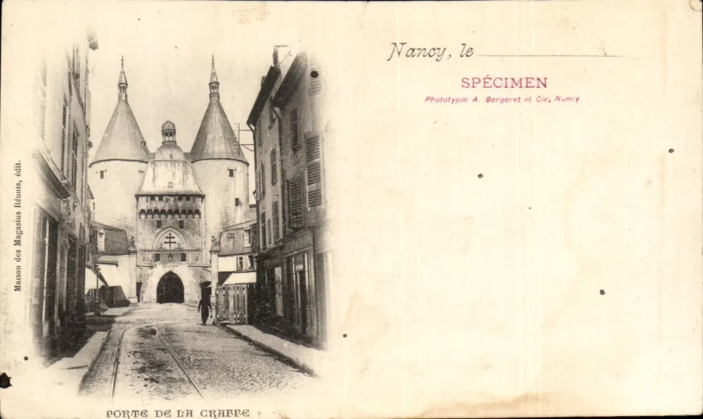 Nancy, a Porta da Craffe — exemplar — Fototipia A. Bergeret e Cie, Nancy - Frente