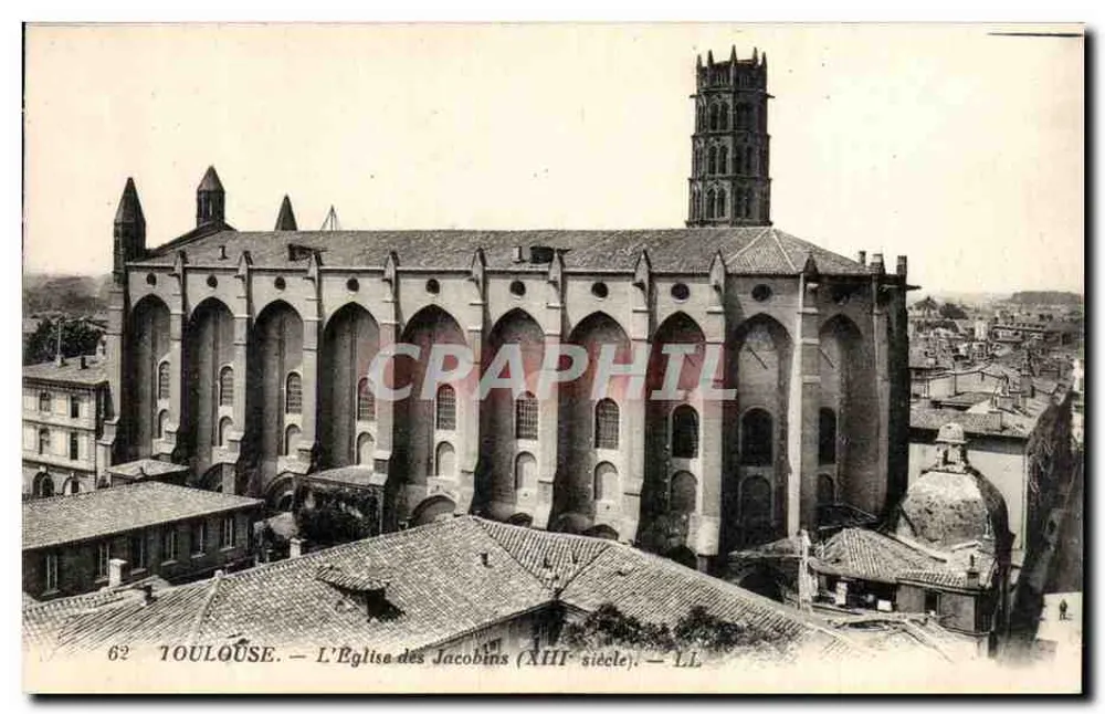 Toulouse — A Igreja dos Jacobinos (século XIII) — LL - Frente