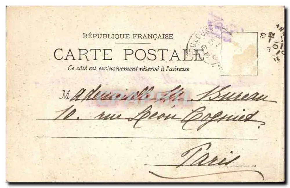 Toulouse — Hotel d'Assézat — L.S. N°3 - Verso