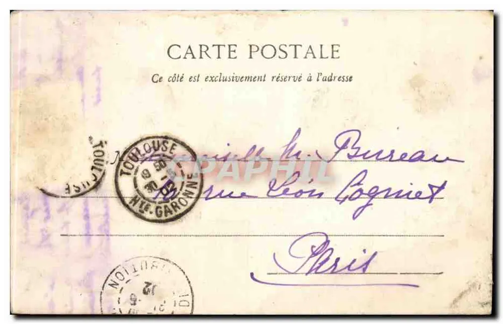 Toulouse — Ponte do Parc e Igreja — Cinéa Minel, n°26 - Verso