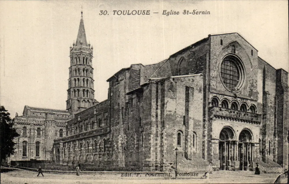 Toulouse — Igreja de Saint-Sernin — Ed. F. Pourment, Toulouse - Frente
