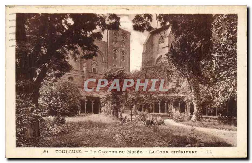 Toulouse — Klasztor Muzeum — Wewnętrzny Dziedziniec — LL - Awers