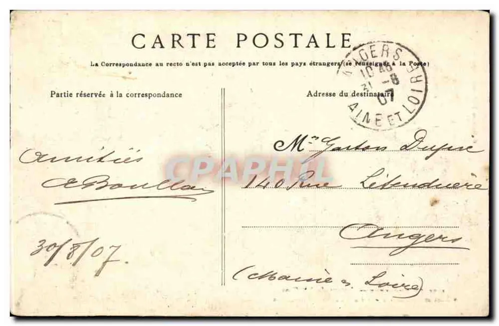 In der Bretagne — Um das geschlossene Bett — Die Besuche der Commères — Sammlung Villard, Quimper - Rückseite
