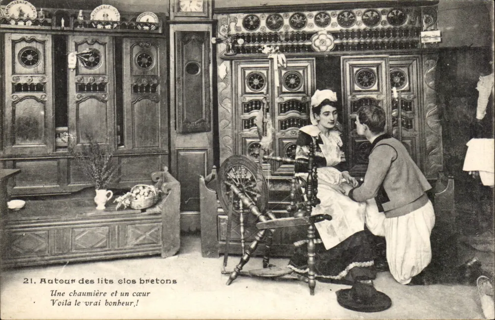 Um die geschlossenen Betten der Bretonen — Ein Hüttenhaus und ein Herz Hier ist wahre Glückseligkeit! — Artaud et Noëlaïs, Nantes - Vorderseite
