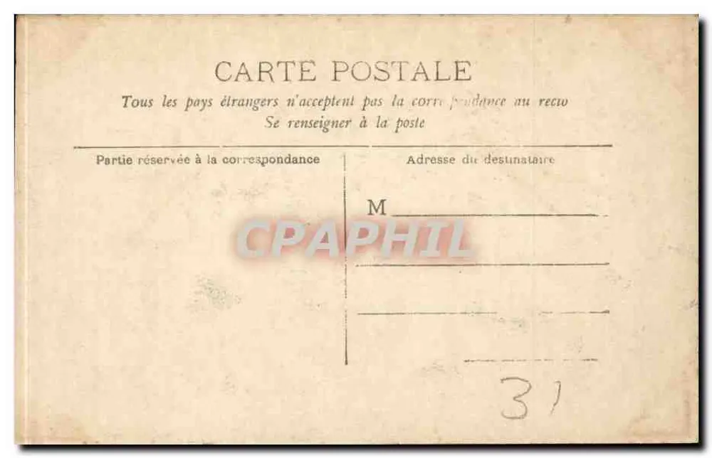 Toulouse — Facha da museu — Carta postal - Verso