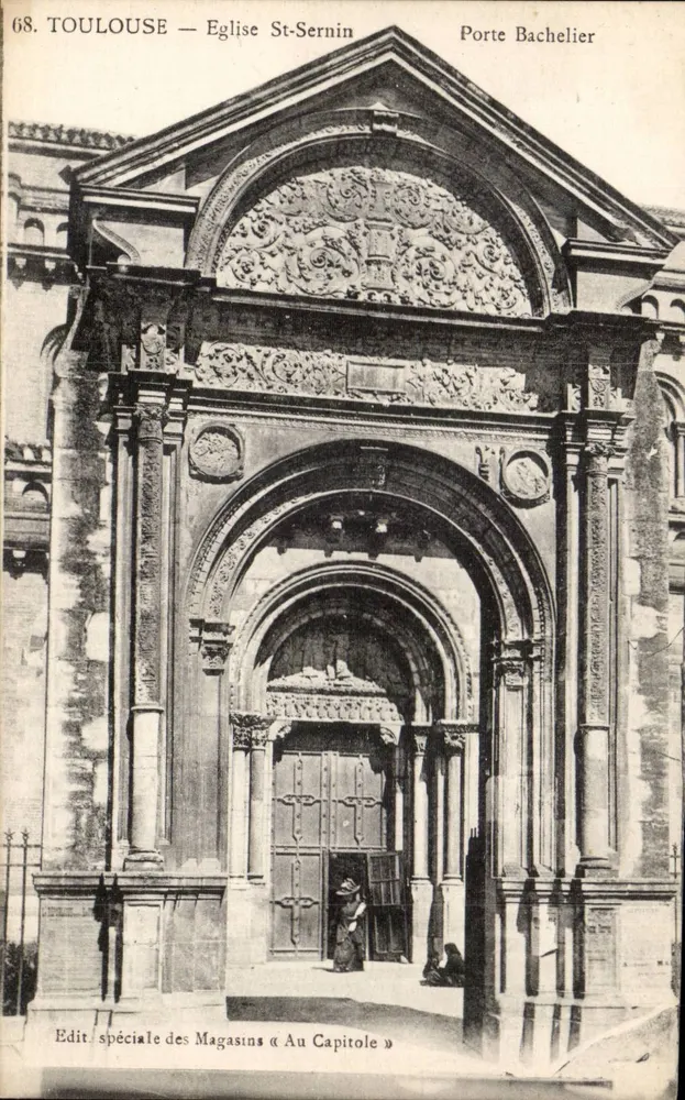 Toulouse — Kirche St-Sernin — Tor Bachelier - Vorderseite