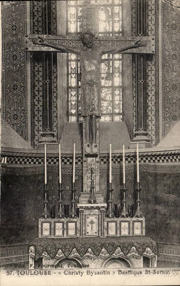 Basilique Saint-Sernin — byzantinisches Kreuz — Éd. F. Fourment, Toulouse - Vorderseite
