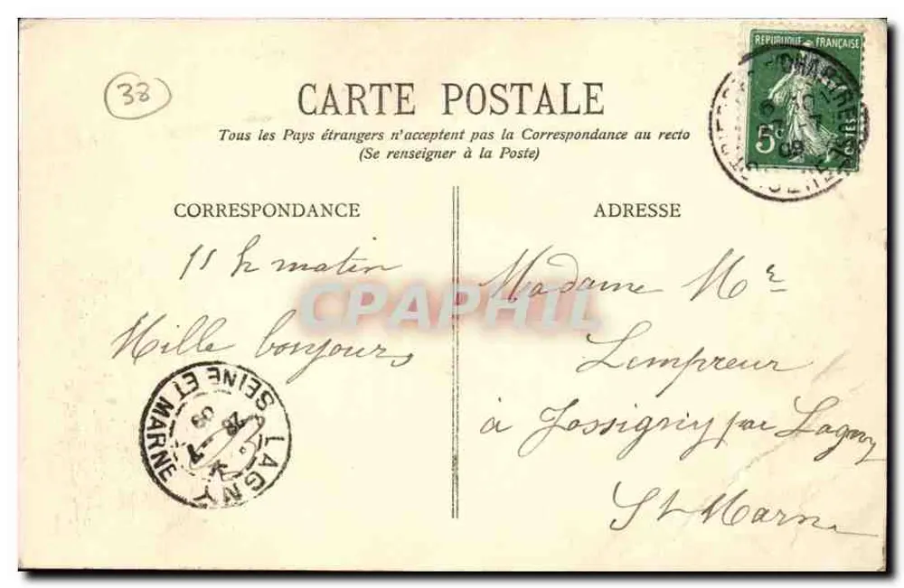 Dauphiné - Grande-Chartreuse, vista geral do Convento — E.R. n°228 - Verso