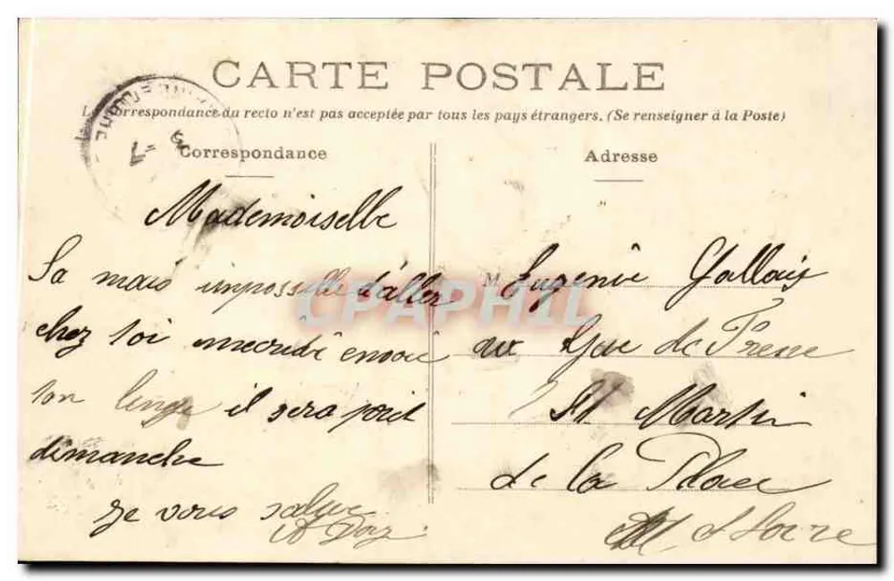 ST MARTIN-DE-LA-PLACE (M.-&-L.) — Route de la Gare — Edit. E. Gendreau - Rückseite