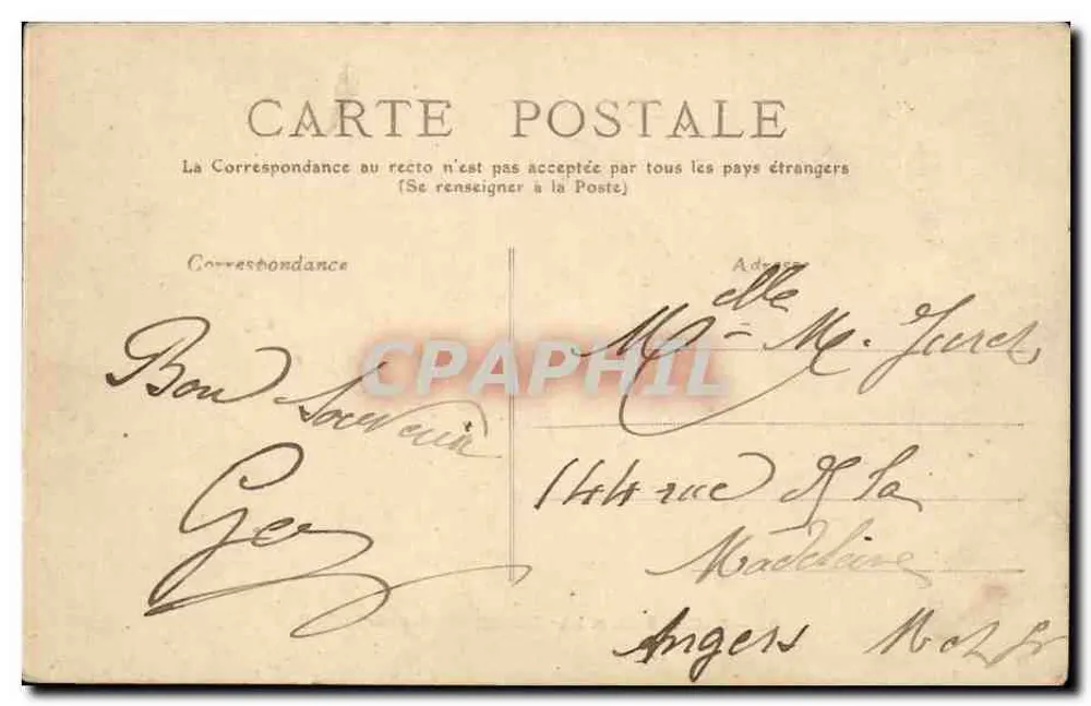 SAUMUR (M.-et L.) - Unerwartetes Hindernis auf dem Breil — Fr. Voelcker, Verleger, Saumur, Einlage n°110 - Rückseite