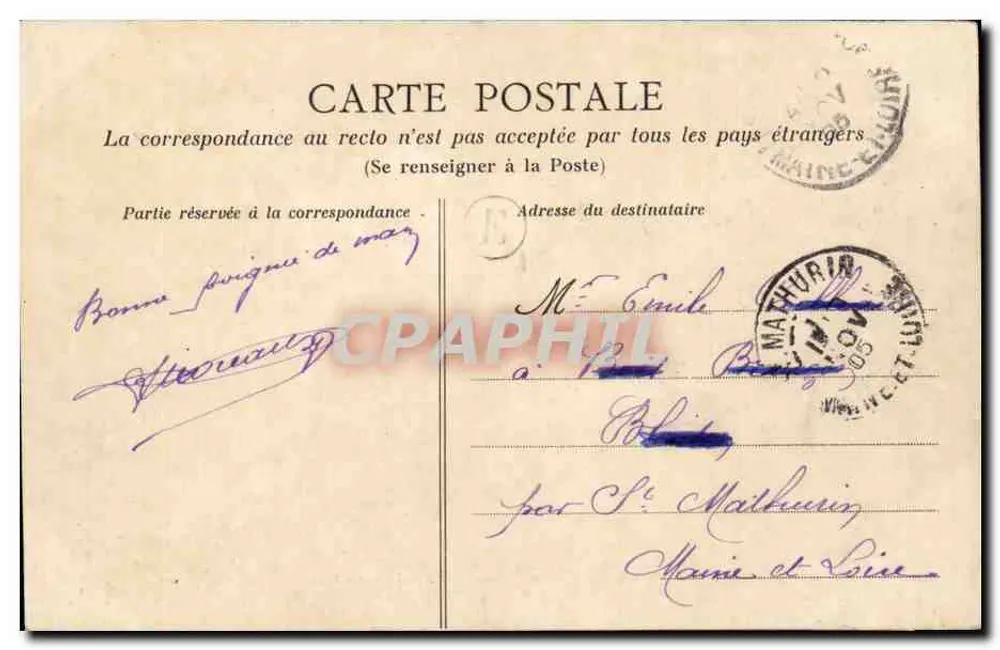 Angers - Praça Sainte-Croix. Casa de Adam — F. Duivivier, editor, Angers - Verso