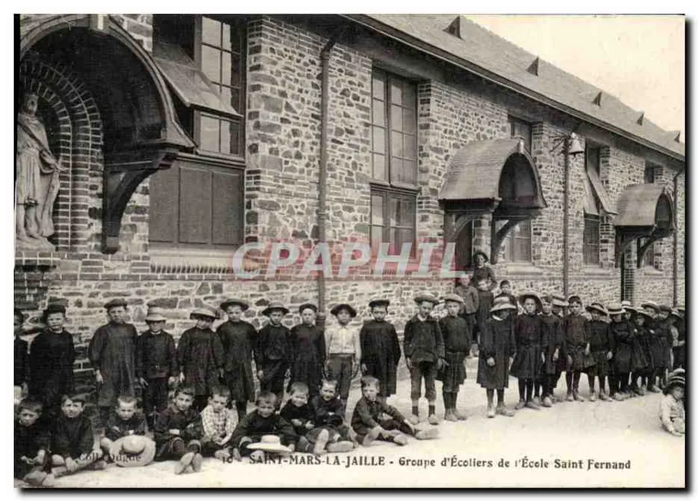 SAINT-MARS-LA-JAILLE — Gruppe von Schulkindern der Schule Saint Fernand — Coll. Dugue - Vorderseite